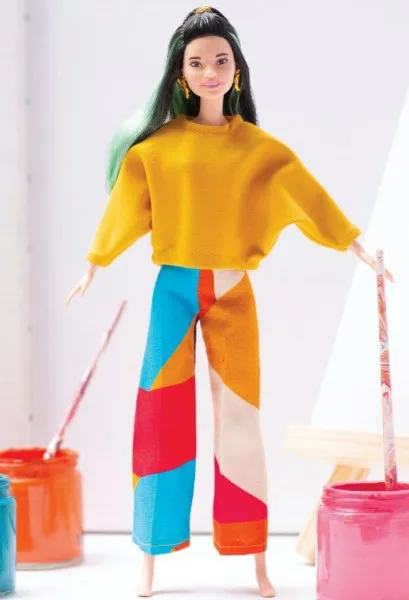 Одежда для куклы Barbie: Свитшот и брюки — лист 1
