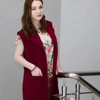 Удлиненный жилет женский (размеры 42-64)
