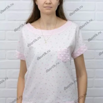 Женская пижама - пижамные штаны и футболка (размеры 40-50 рос, рост 168-170 см)