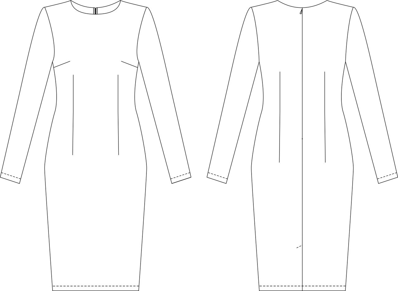 Моделирование прямого платья