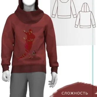 Мужская толстовка с большим капюшоном (42, 58, 68)