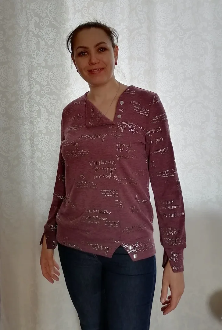 Женская кофта с асимметричным запахом, размеры 40-58 — лист 3