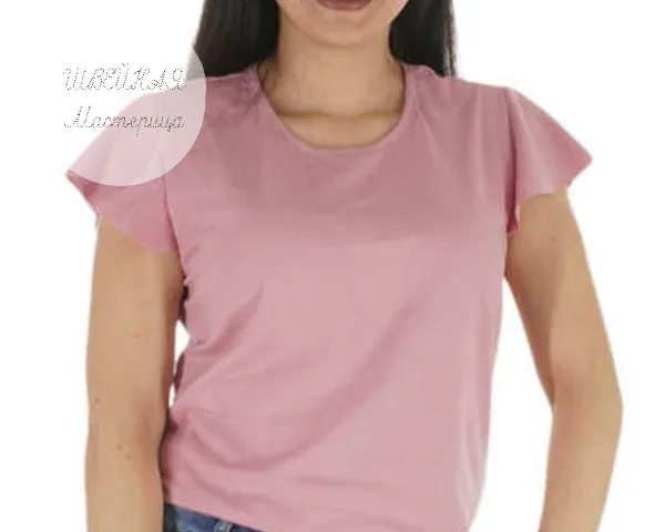 Короткая женская трикотажная блуза (XS-3XL) — лист 1