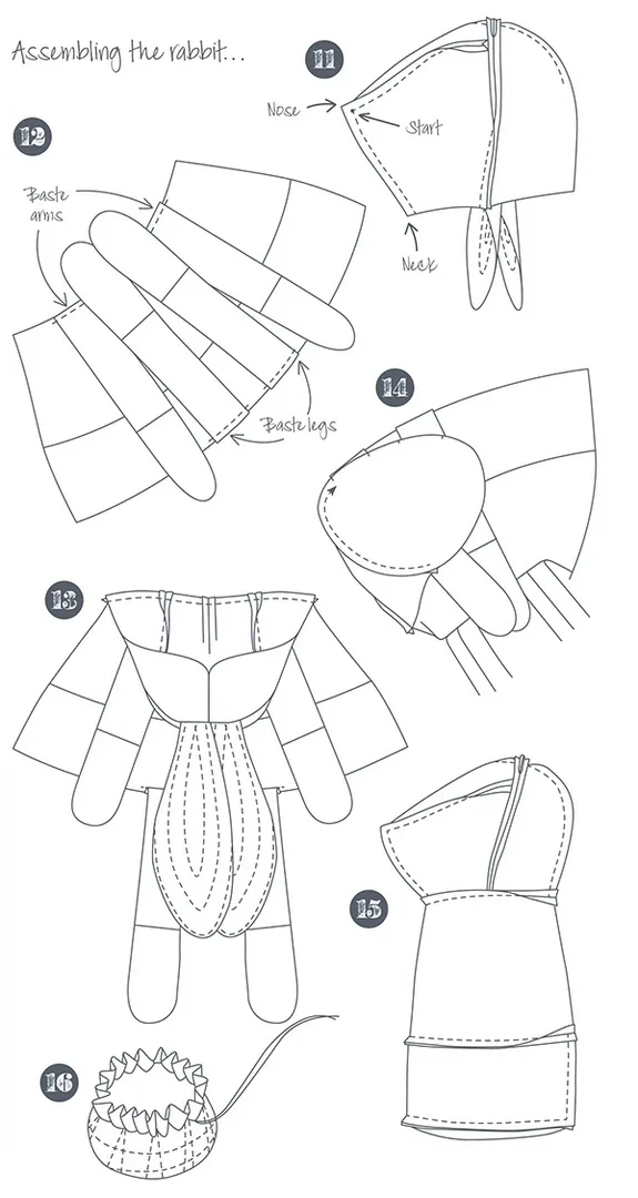 Кролик из ткани — лист 3