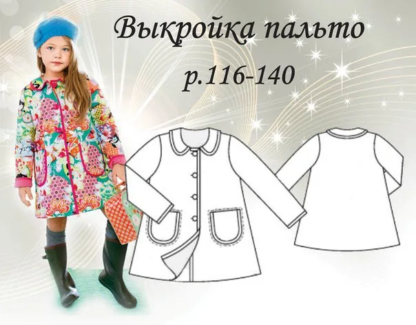 Пальто для дівчинки (р 116-140)
