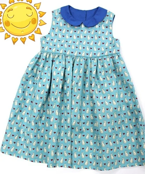 Платье для девочки с отложным воротничком «Vintage Lady Dress» (5-7 лет) — лист 1