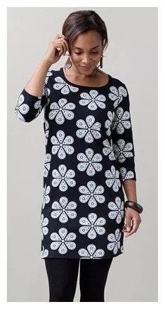 Женское трикотажное платье-туника прямого кроя, XS-XL — лист 1