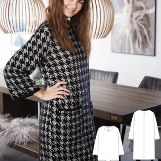Женское утепленное платье прямого силуэта (XS-XXL)