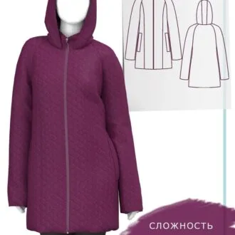 Женская длинная зимняя куртка (40-66 Россия)
