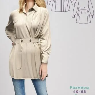 Женская блузка-рубашка (размеры 40-68)