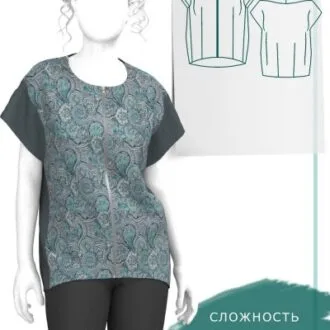 Женская свободная блуза (40-68 росс)