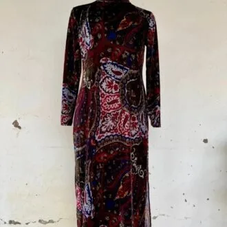 Платье с высоким воротником (S-XXXL)