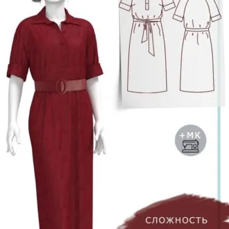 Женское длинное платье с рукавом реглан (40-68)