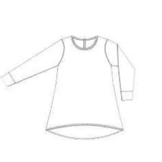 Женская туника с длинными рукавами (XS-XL)