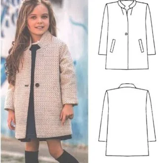 Пальто для девочек 4-8 лет