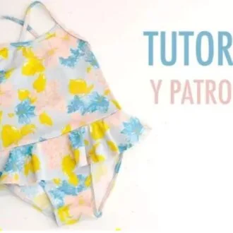 Детский купальник с баской (1-7 лет)