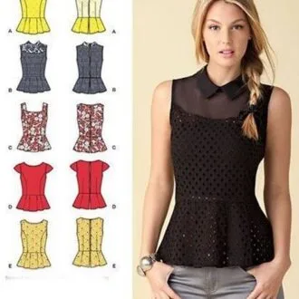Женские блузки с баской (30-38eur)