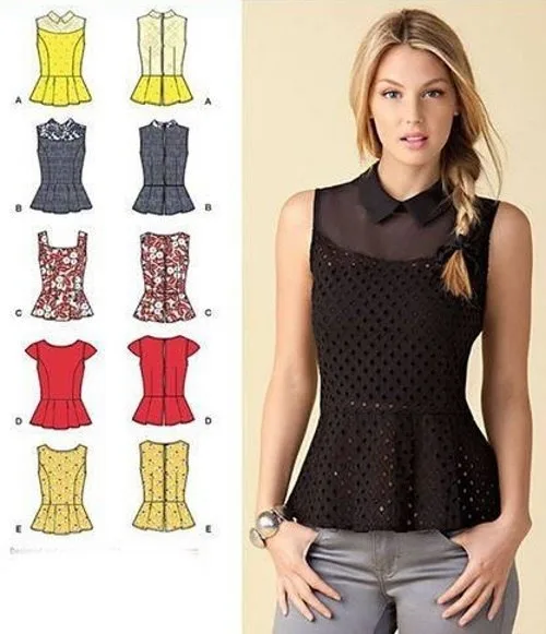 Женские блузки с баской (30-38eur) — лист 1