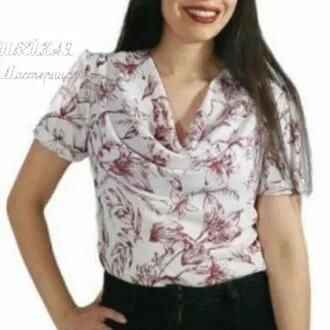 Женская блуза с коротким рукавом (XS,S,M,L,XL,XXL)