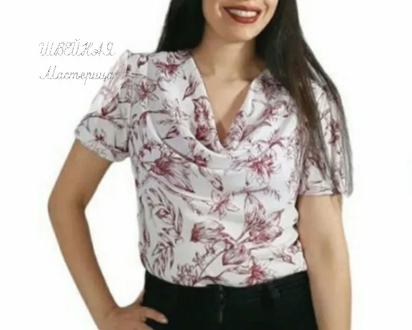 Жіноча блуза з коротким рукавом (XS,S,M,L,XL,XXL)