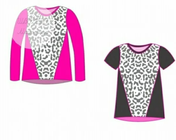 Женская футболка и футболка лонгслив (XS-XXL) — лист 1