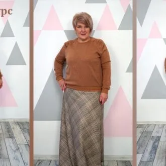 Свитшот реглан со складками