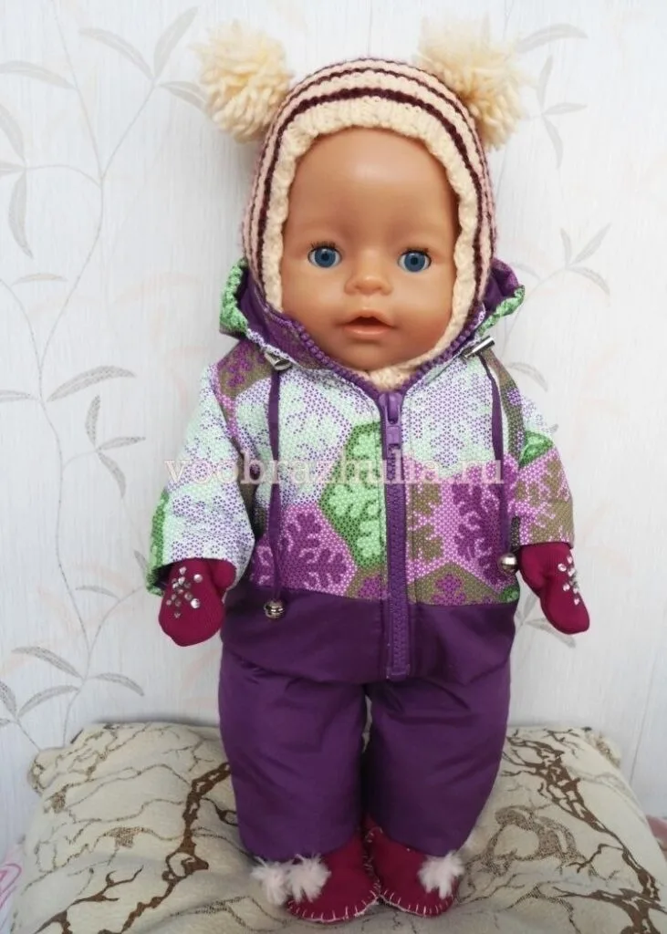 Куртка с утеплителем и полукомбинезон для куклы Baby Born — лист 1