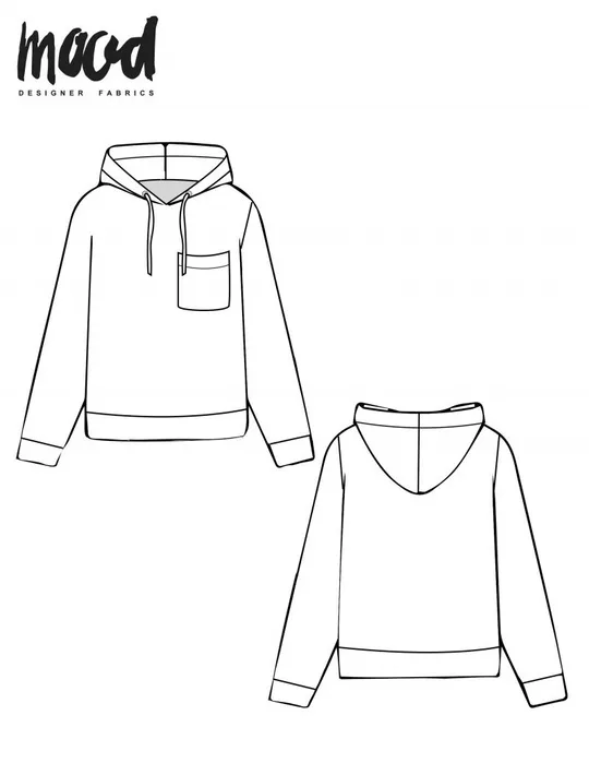 Женская толстовка «Boxwood» с капюшоном и накладным карманом, размеры 40/42-66/68 — лист 1