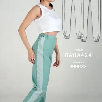 Выкройка брюк Лана размеры 40-58 рос