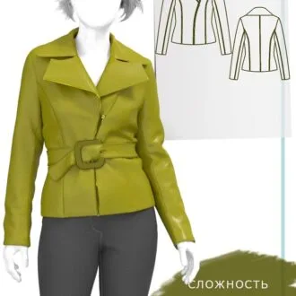 Выкройка женской куртки-косухи Размеры 40 - 68 Россия