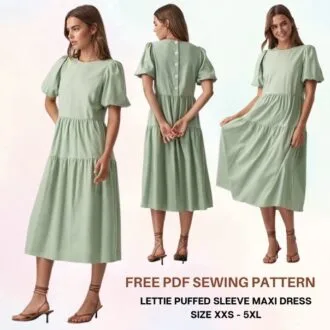 Платье «Lettie» с пышными рукавами XXS-5XL