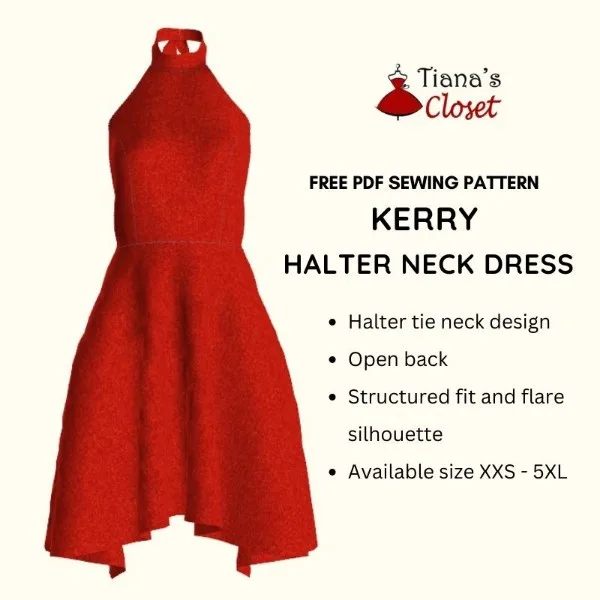 Вечернее платье «Kerry» с запахом на шее, XXS-5XL