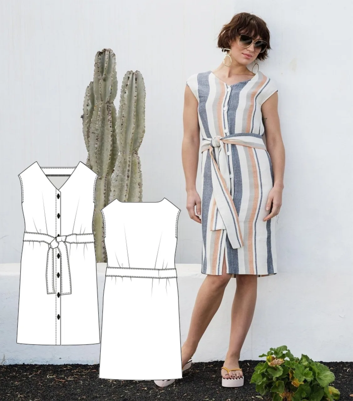 Платье на застёжке, 34-56 eur
