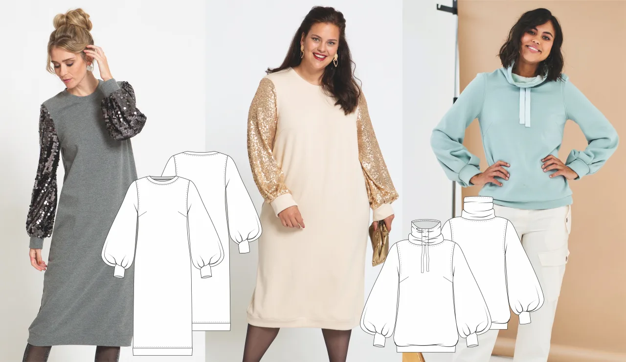 Платье-кофта из трикотажа размеров S–XXXL