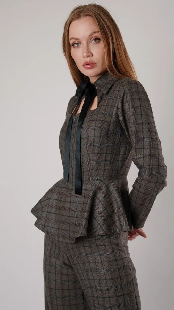 Женский комбинезон с баской «The Lapis», XXS-4XL