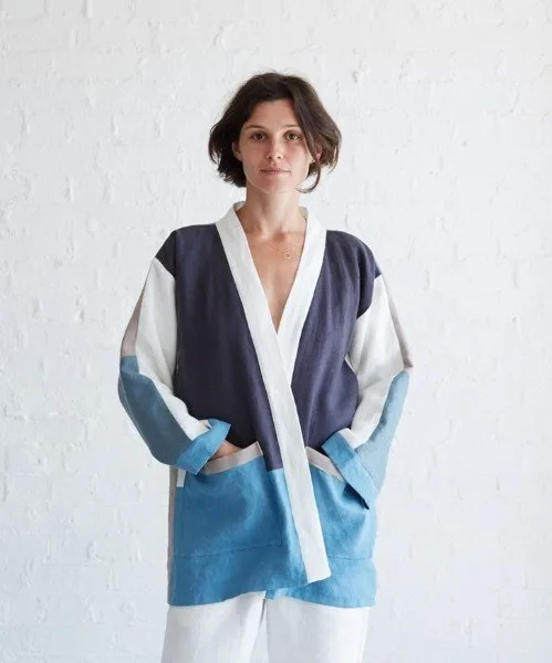 Женский жакет-кимоно в стиле пэчворк, oversize XS-M