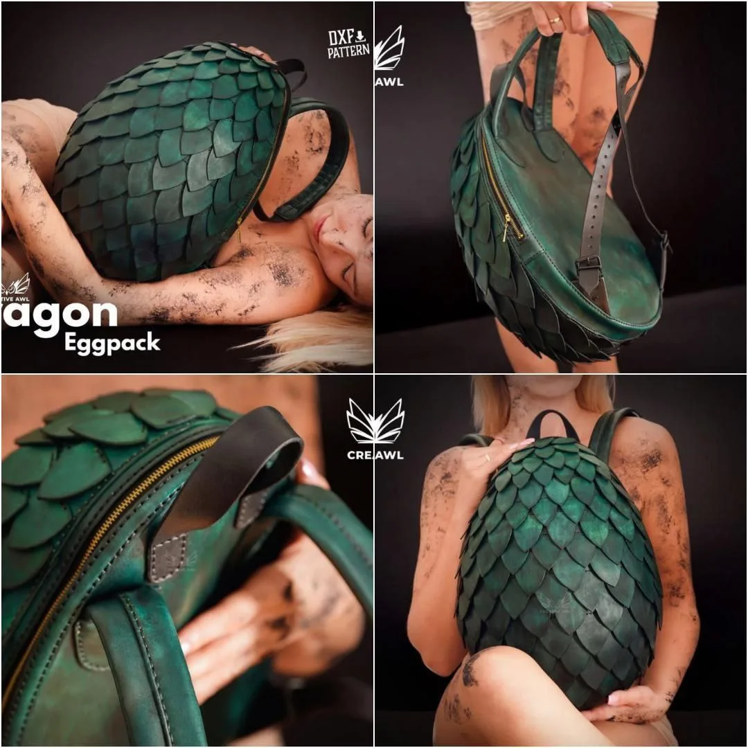 Рюкзак Dragon Eggpack из кожи, Creative Awl