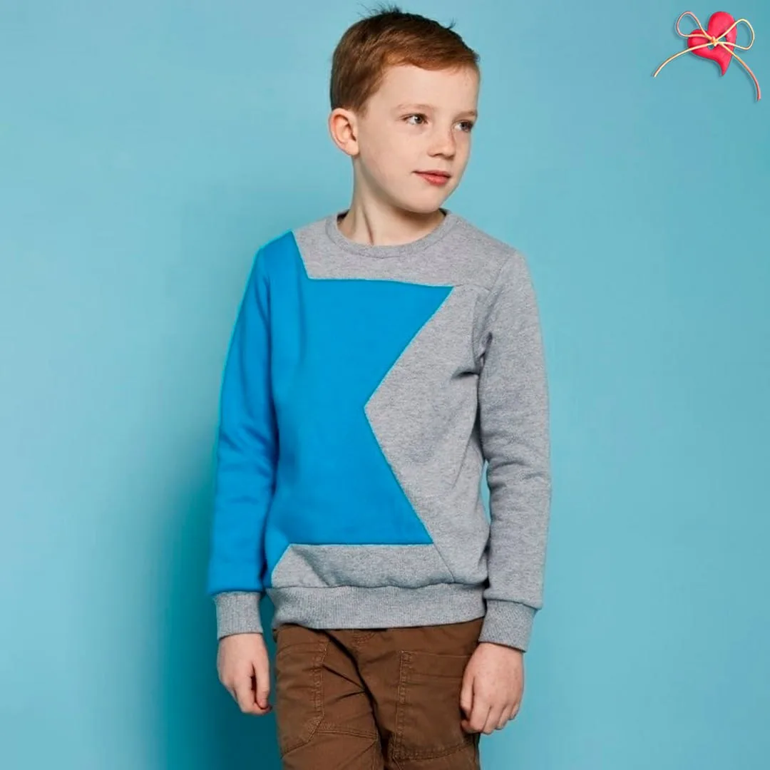 Свитшот со звёздным принтом, 5-12 лет