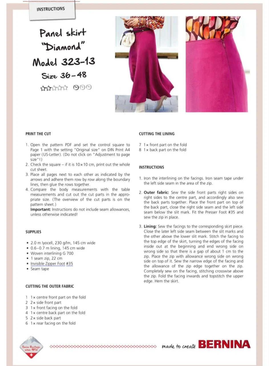 Женская юбка Diamond с панельной конструкцией
